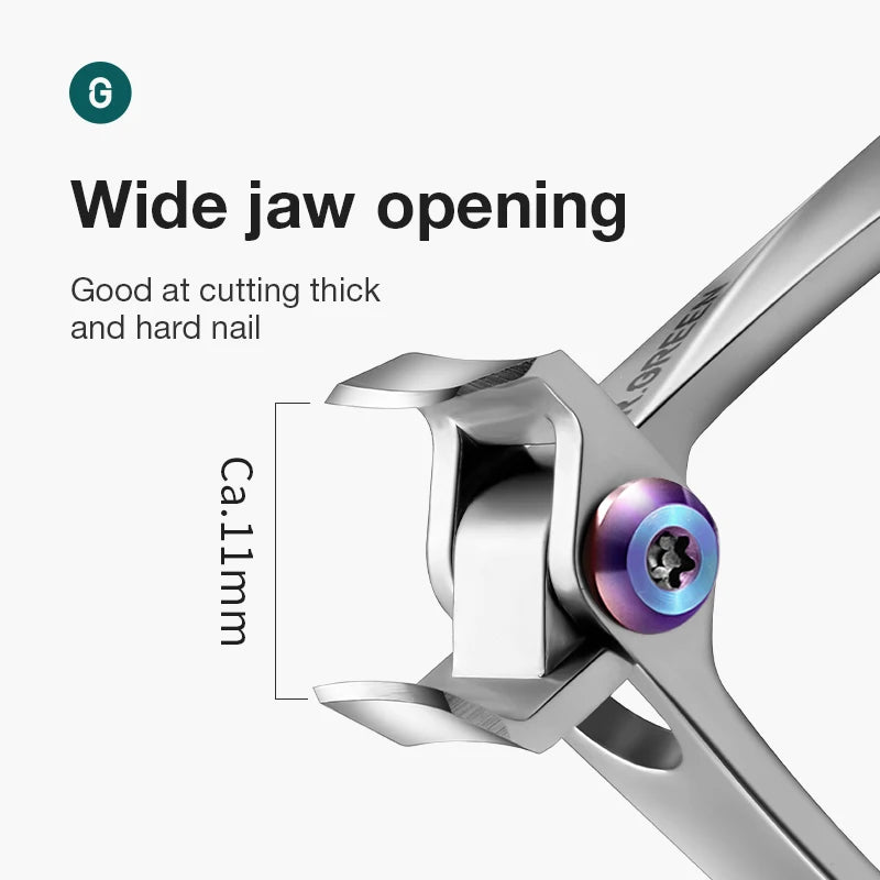 Nail Clippers Wide Jaw Opening Stainless Steel Fingernail - Morning Loadout