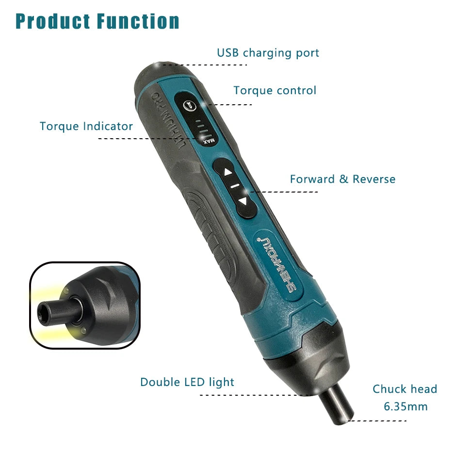 Cordless Electric Screwdriver Rechargeable 1300mah Lithium Battery - Morning Loadout