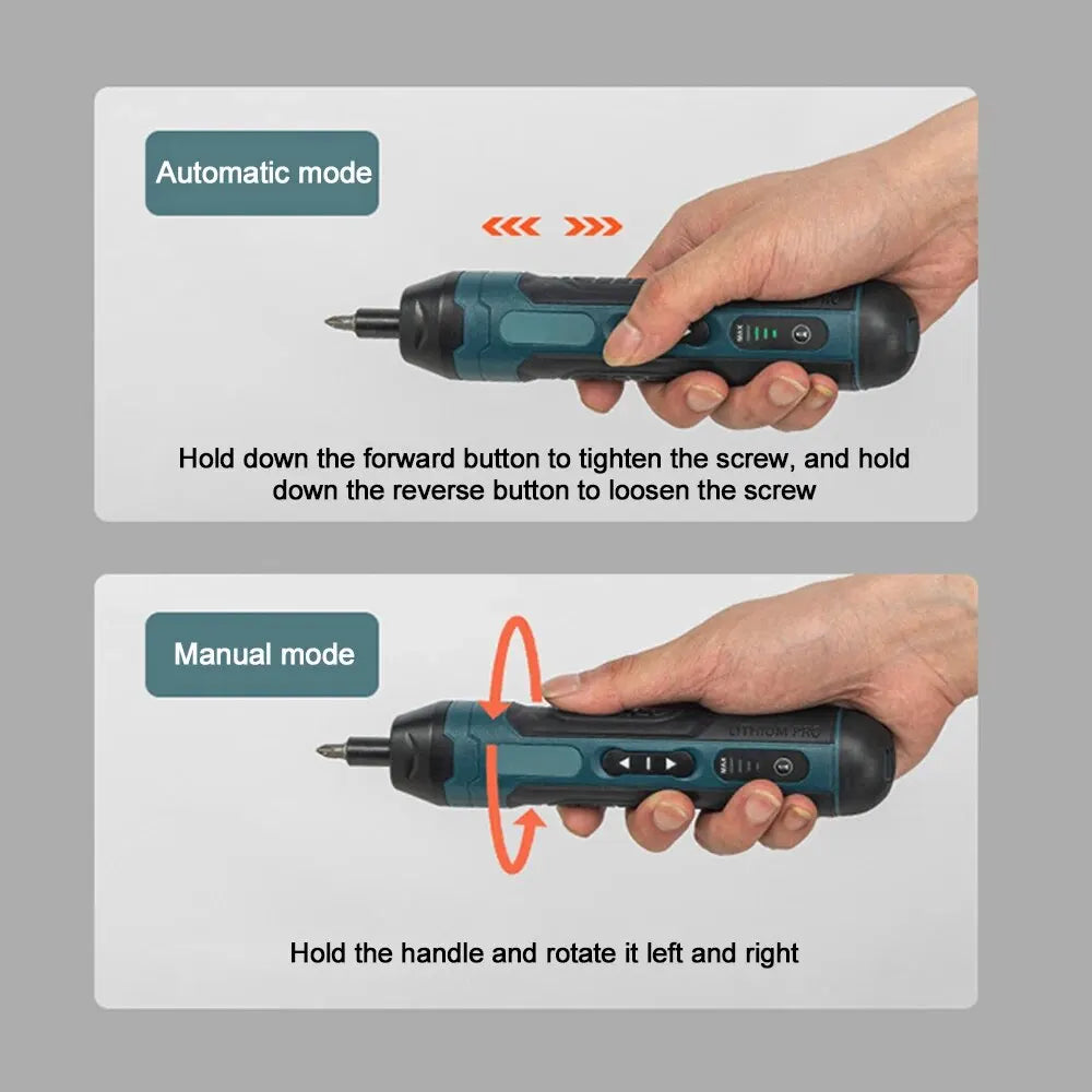 Mini Cordless Electric Screwdriver Rechargeable 1300mah - Morning Loadout