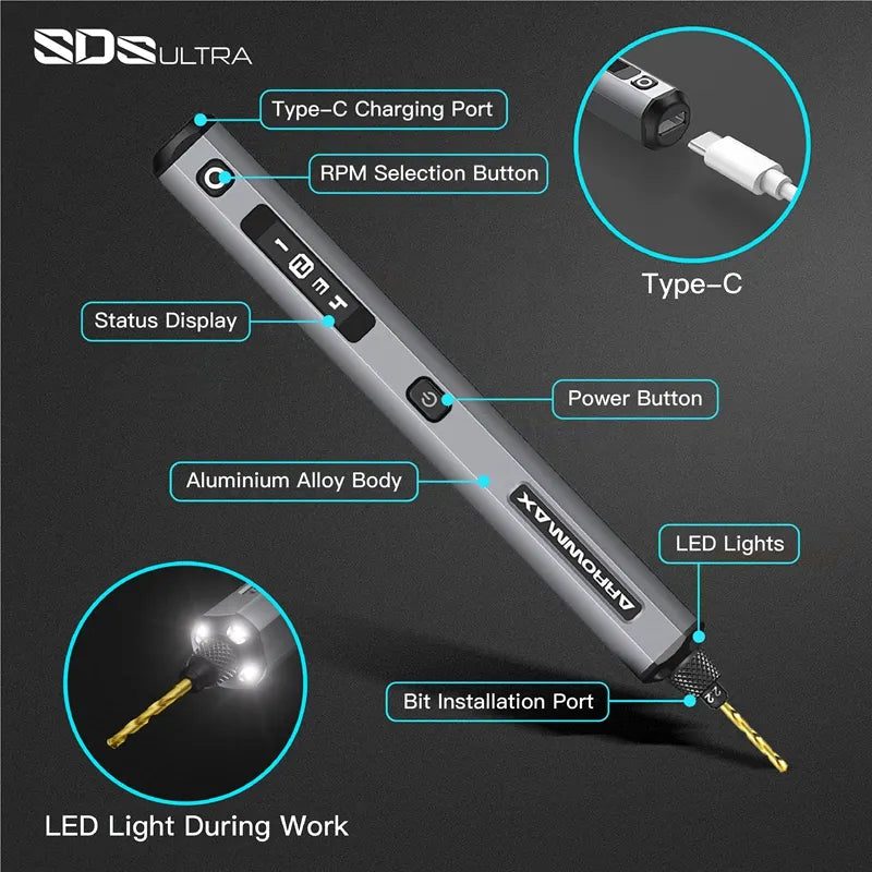 Ultra Electric Drill Rotary Tool Rechargeable Cordless - Morning Loadout