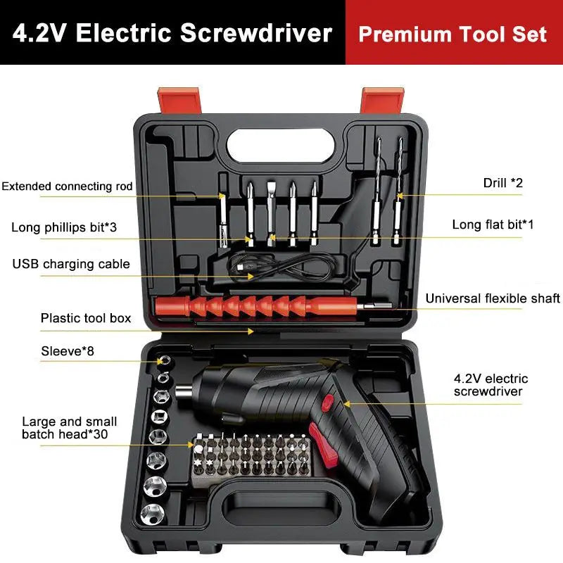 4.2V Electric Drill Cordless Power Tools Set Household - Morning Loadout