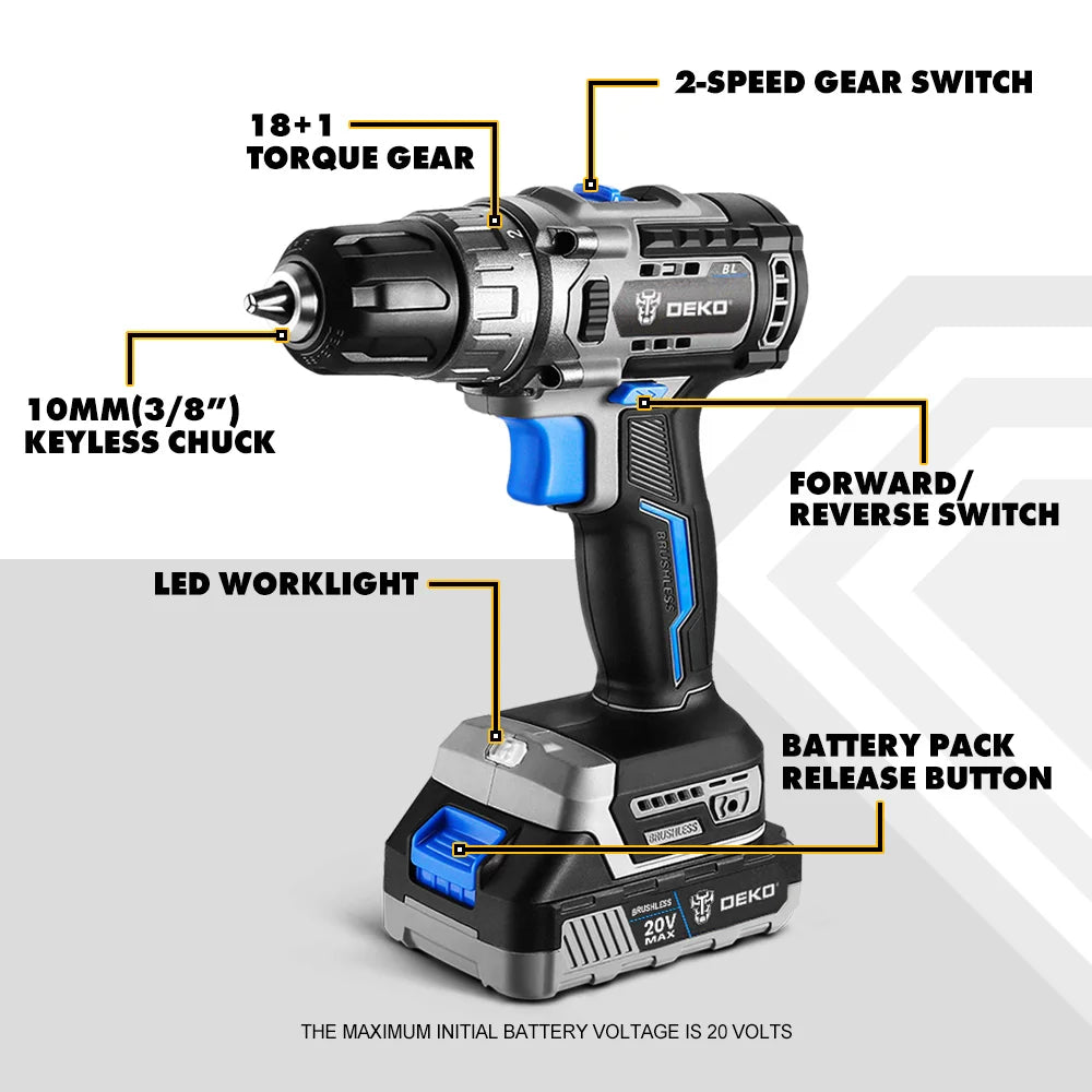 20V Brushless Wrench Brushless Cordless Drill Mini Electric - Morning Loadout