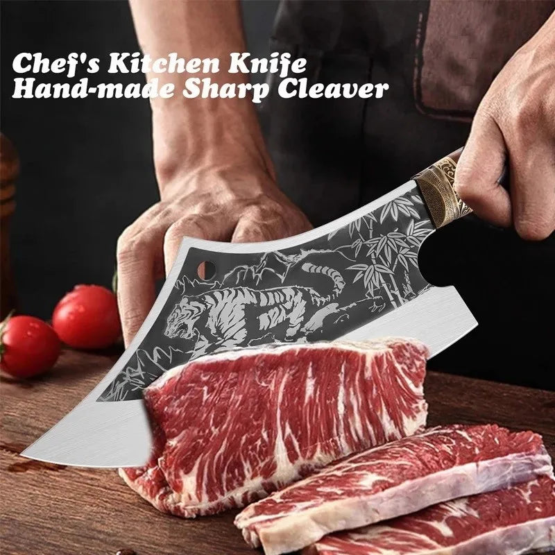 Hand Forged Kitchen Chef Knife Sharp Bone - Morning Loadout