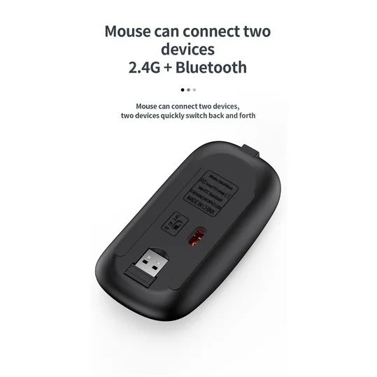 Gray Bluetooth 5.0 & 2.4G Wireless Keyboard Mouse - Morning Loadout